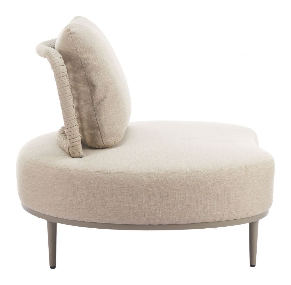 Ruhe Olefin Fabric Outdoor Accent Chair LOOMLAN