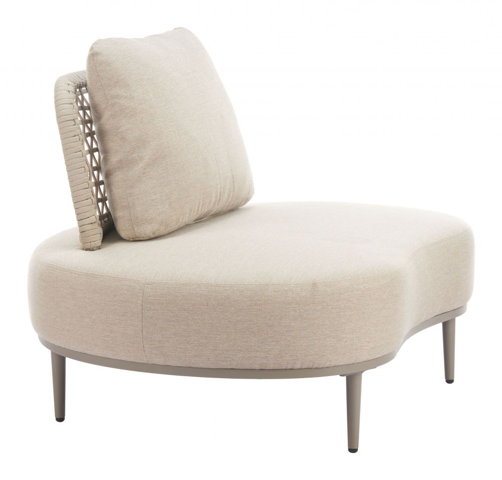 Ruhe Olefin Fabric Outdoor Accent Chair LOOMLAN