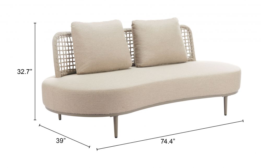 Ruhe Olefin Fabric Outdoor Sofa LOOMLAN