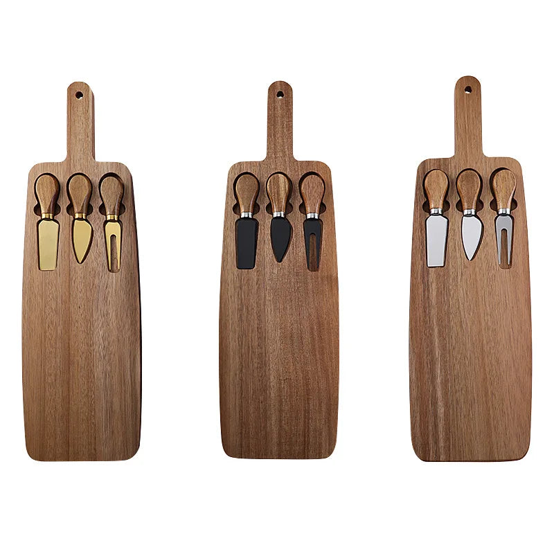 Stella Acacia Cheese Board and Knife Set : MODISH HOME LAB :