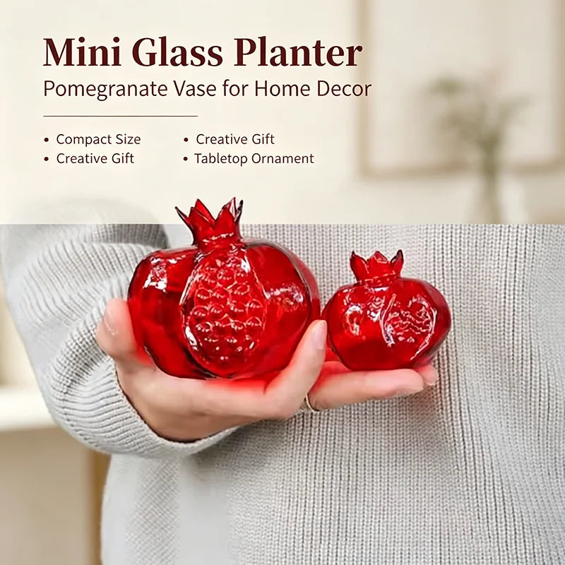 Glass Pomegranate Hydroponic Vase Set DECORBITES