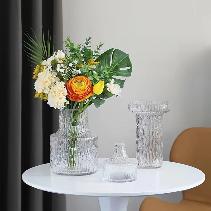 Glacier Textured Wide Mouth Vase DECORBITES