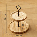 Darcy Acacia Wood Tiered Tray