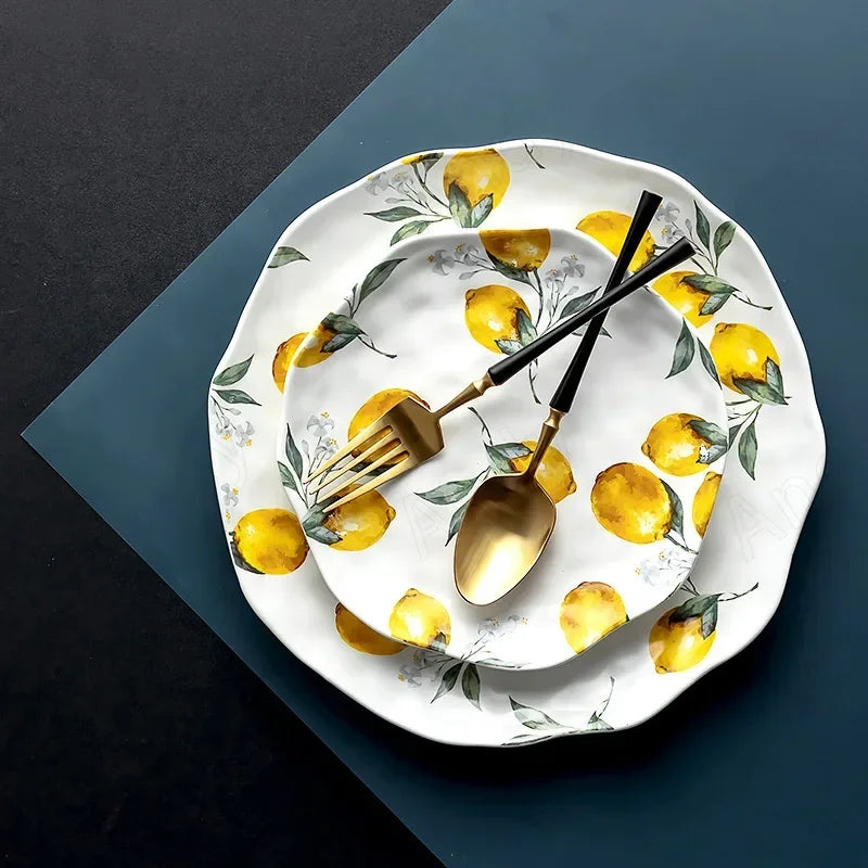 Italian Limoncella Ceramic Plate : MODISH HOME LAB :