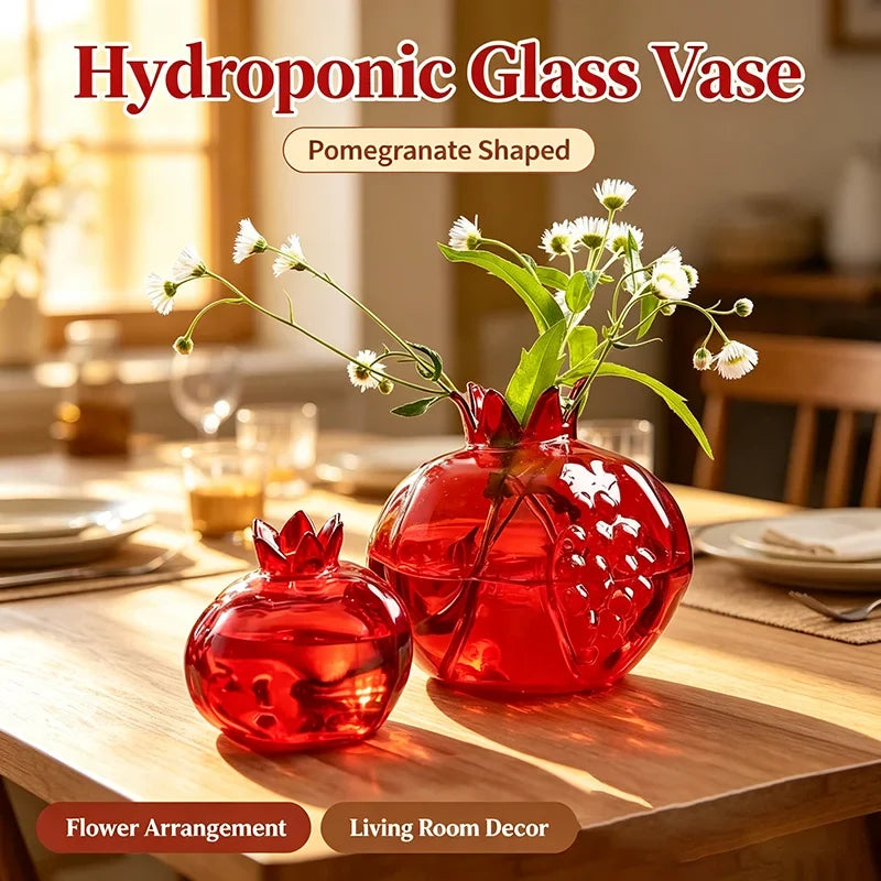 Glass Pomegranate Hydroponic Vase Set DECORBITES