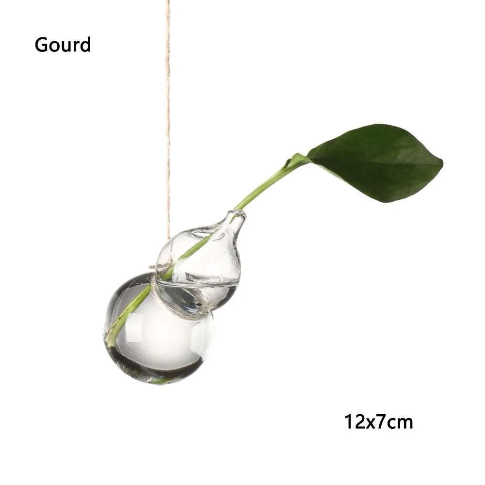 Glass Hanging Shape Hydroponic Vase DECORBITES