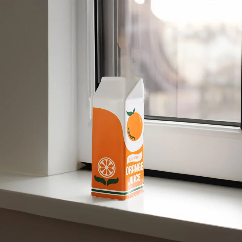 Ceramic Orange Fruit Shape Vase DECORBITES