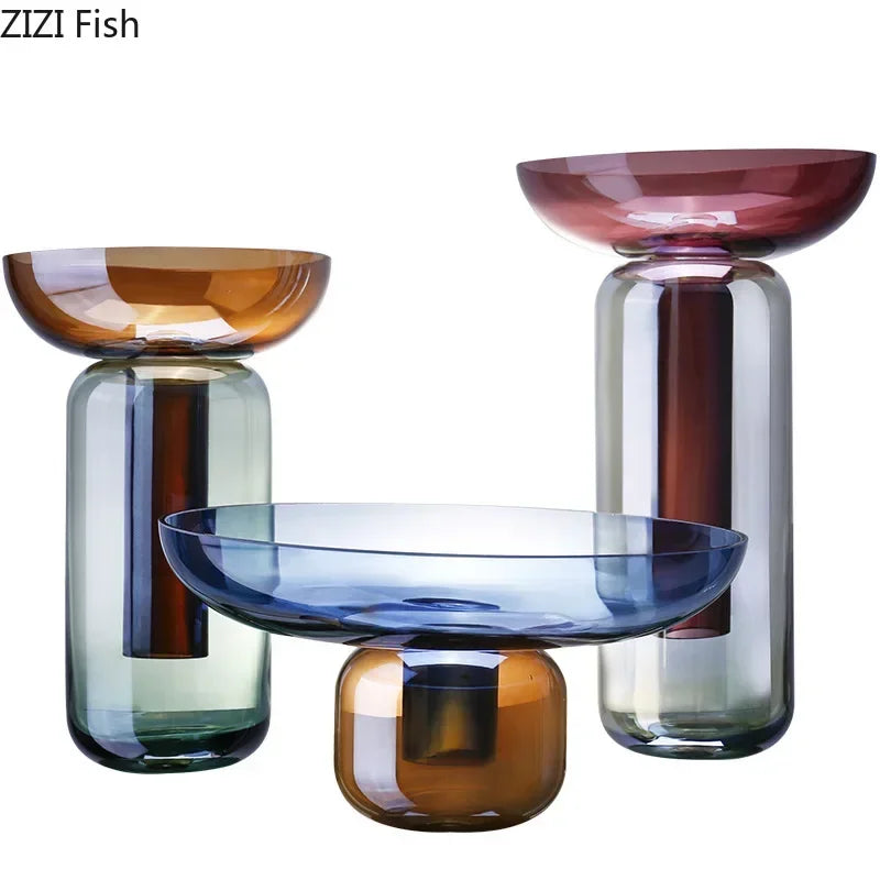 Gradient Detachable Glass Flower Vase DECORBITES