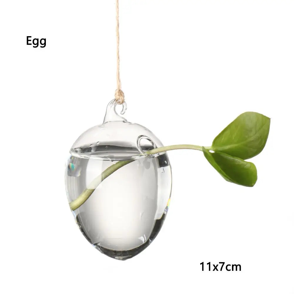 Hanging Glass Ball Hydroponic Vase DECORBITES