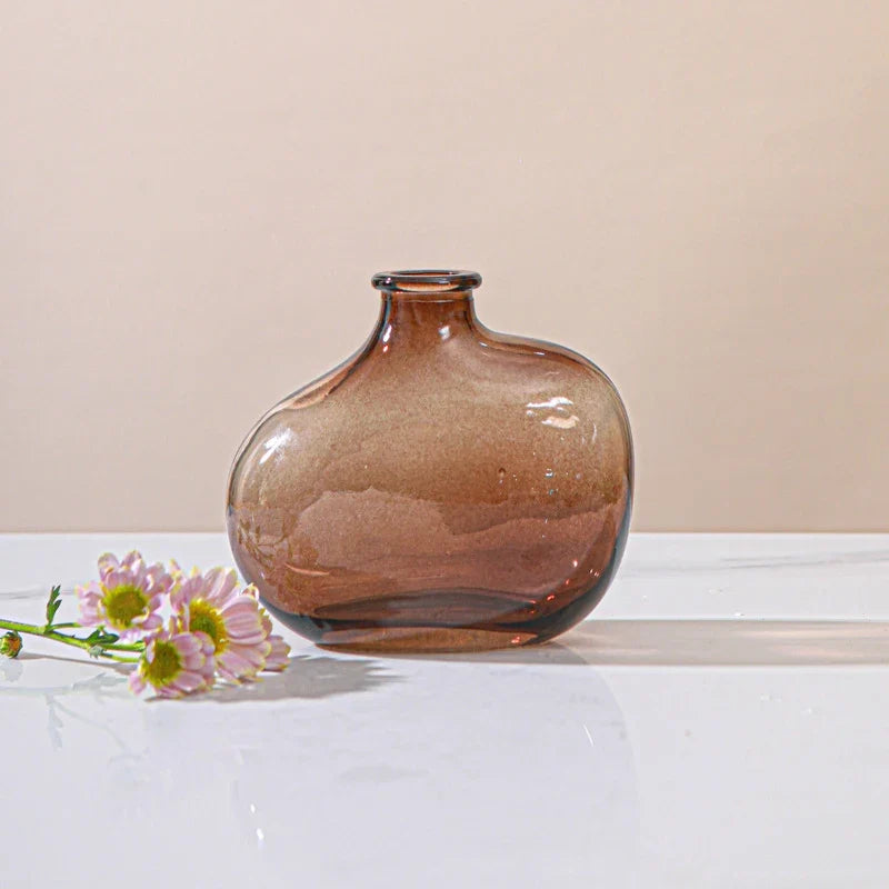 Brown Retro Glass Hydroponic Vase DECORBITES