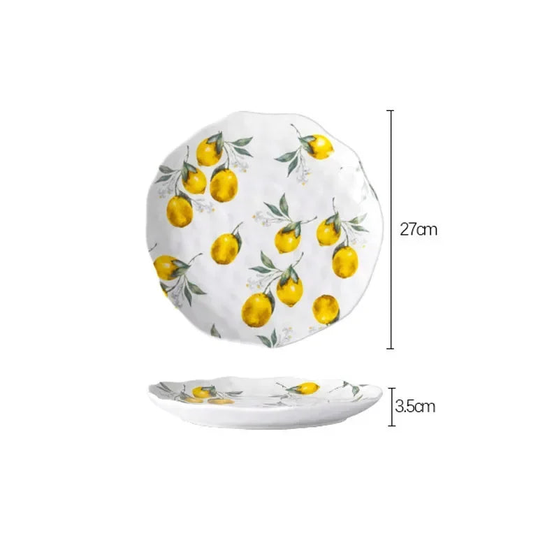Italian Limoncella Ceramic Plate : MODISH HOME LAB :