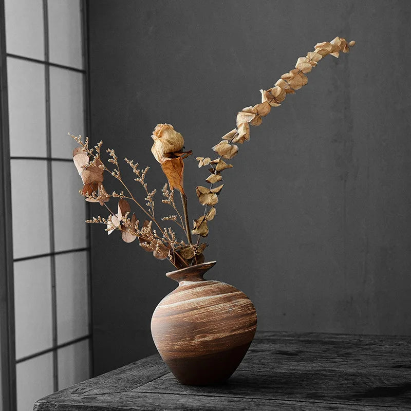 Rustic Rough Ceramic Zen Vase DECORBITES