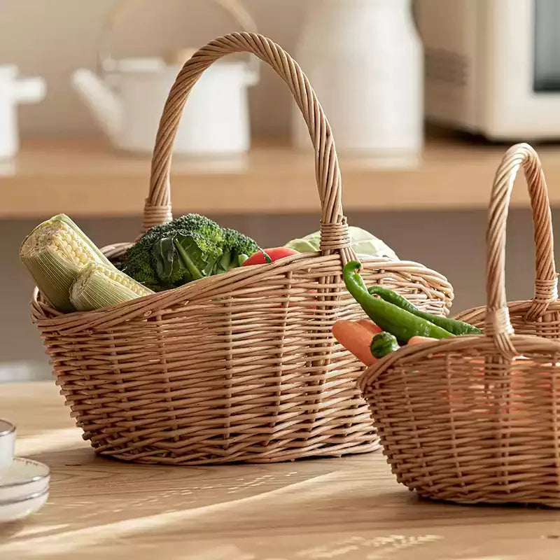 Classic Willow Market Basket RusticReach