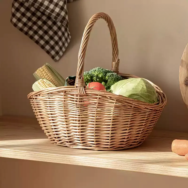 Classic Willow Market Basket RusticReach