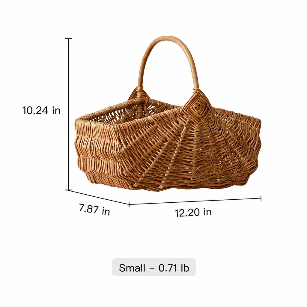 Fan Woven Market Basket RusticReach