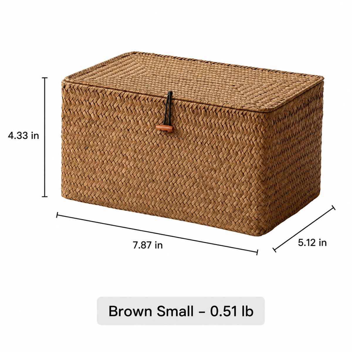 Woven Lidded Storage Box RusticReach