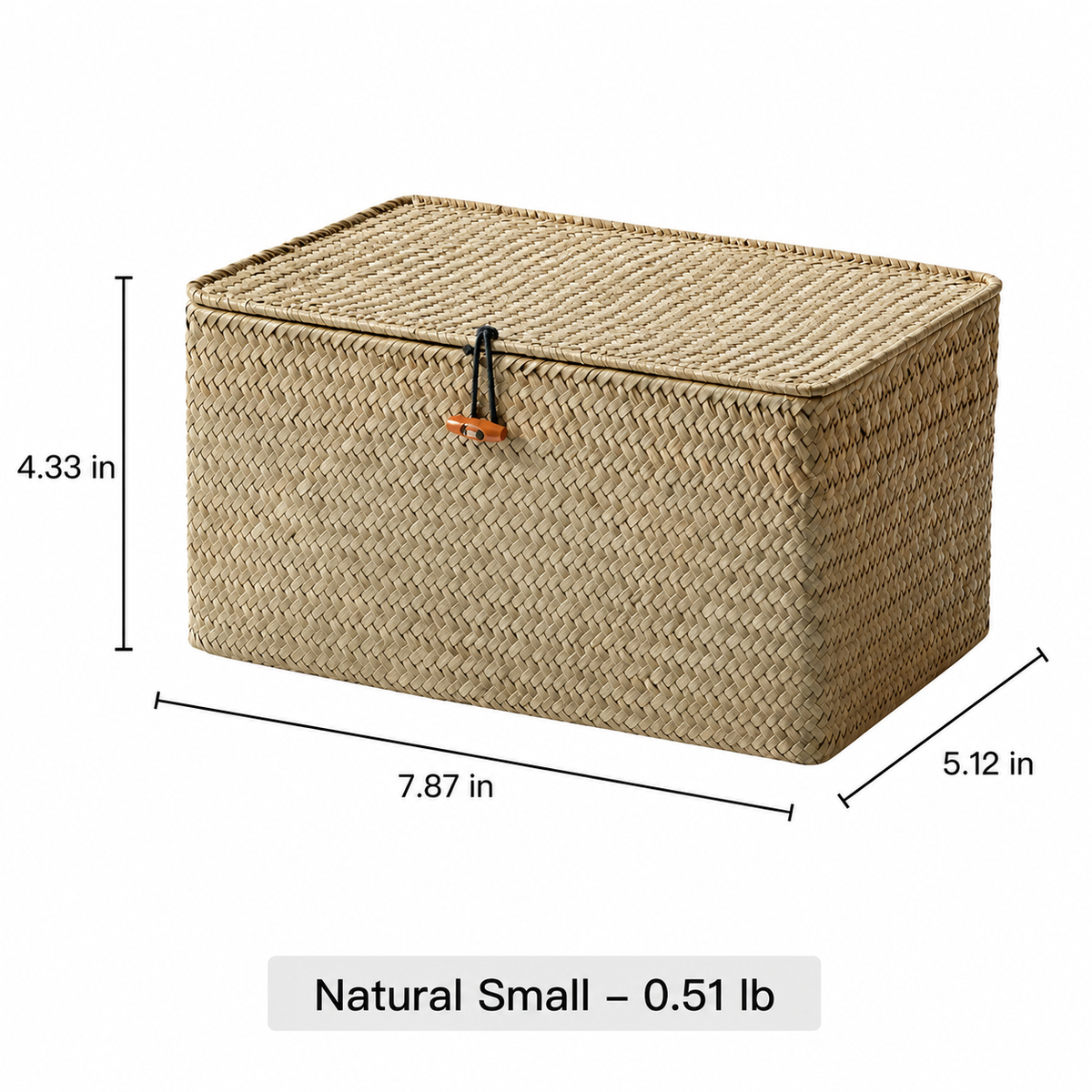 Woven Lidded Storage Box RusticReach