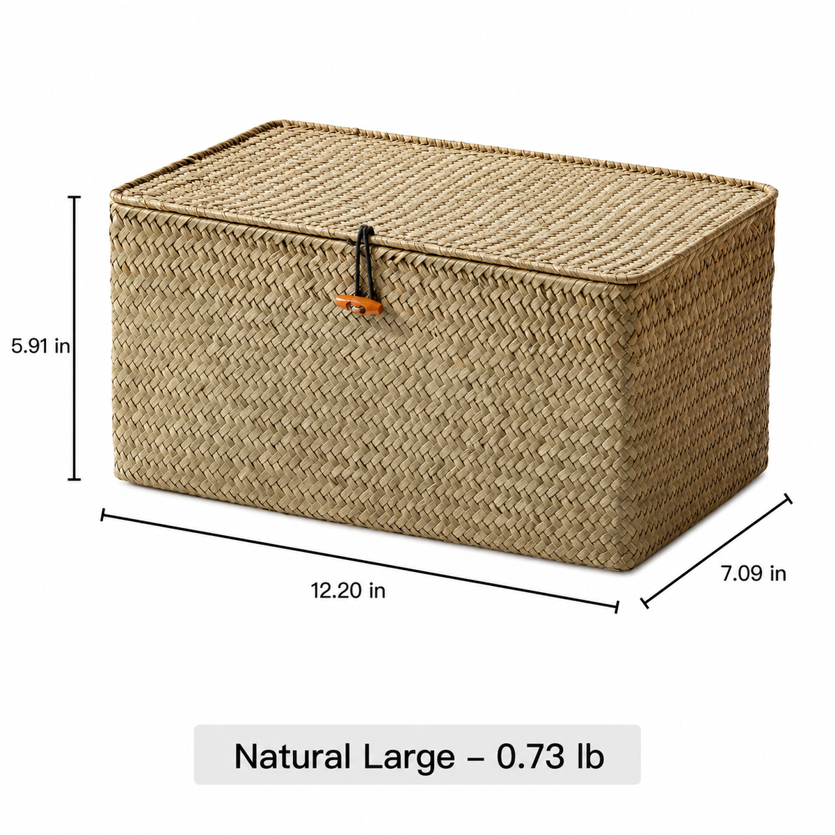 Woven Lidded Storage Box RusticReach