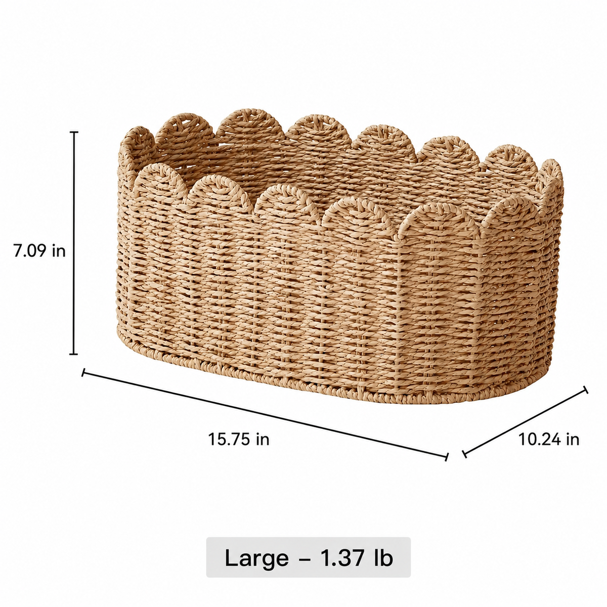 Meadow Scallop Basket RusticReach