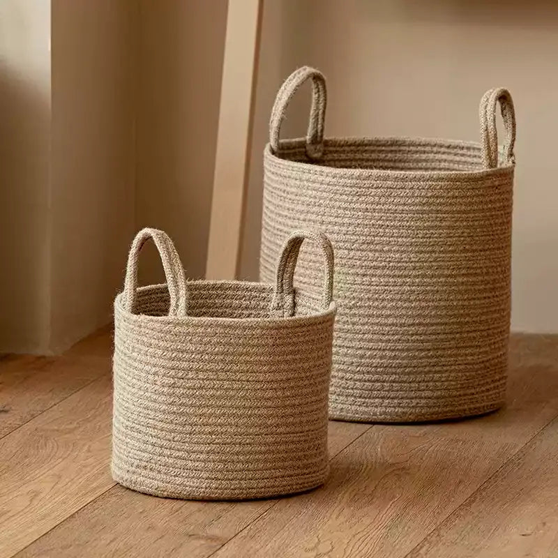 Natural Rope Laundry Basket RusticReach