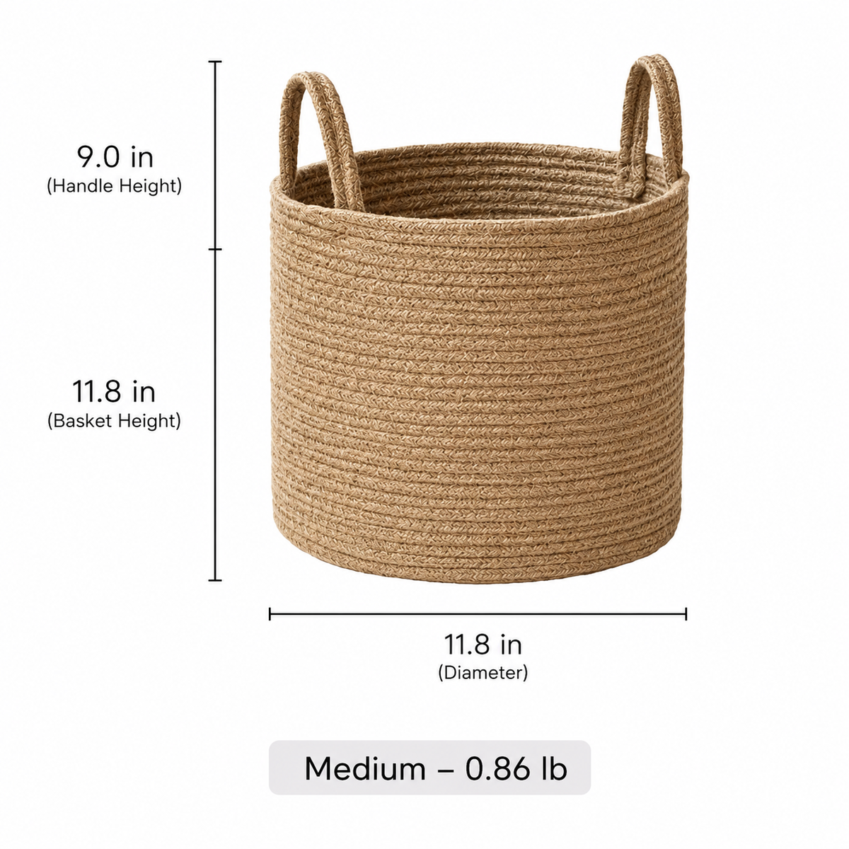 Natural Rope Laundry Basket RusticReach