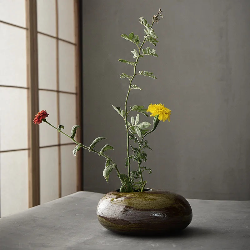Rustic Rough Ceramic Zen Vase DECORBITES