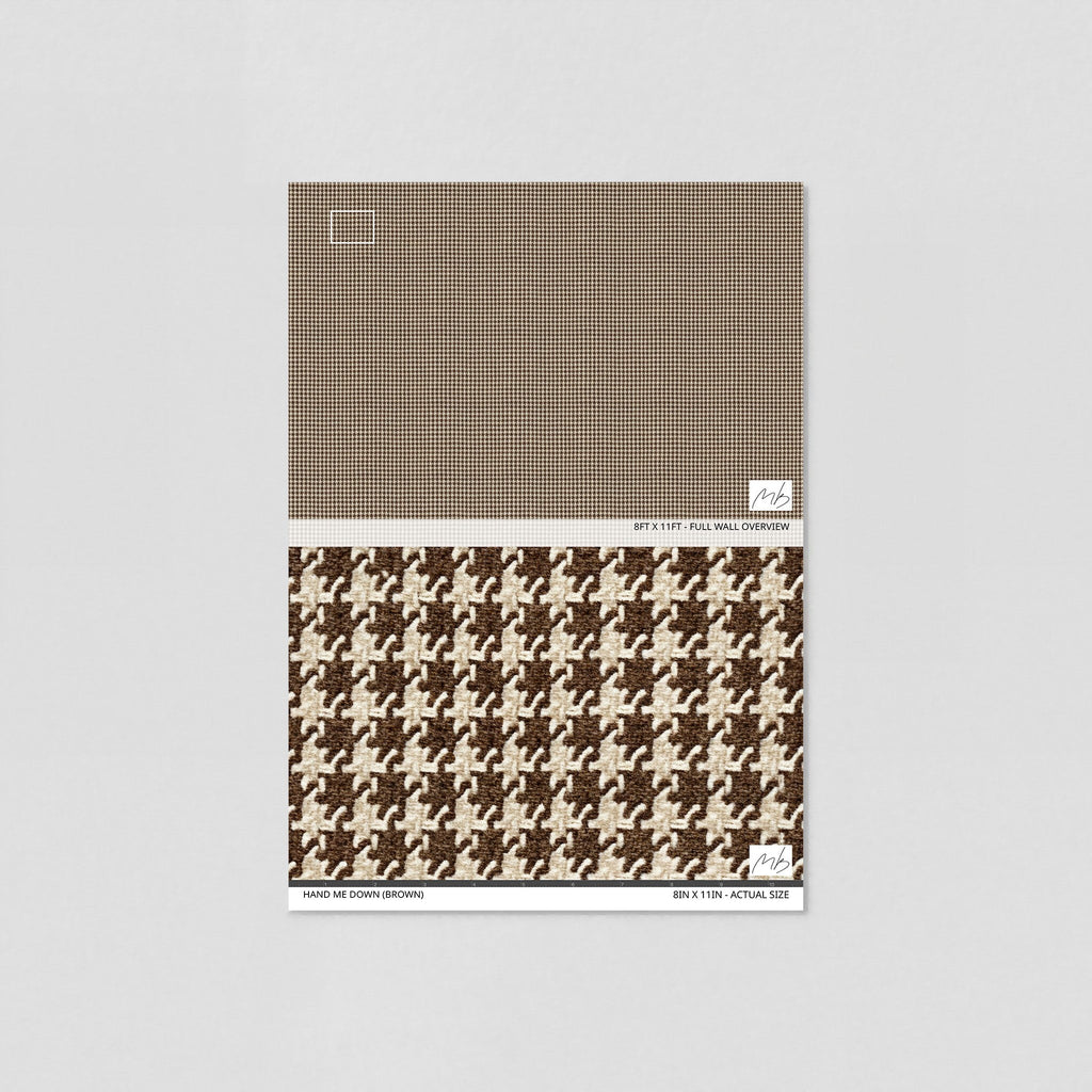 Hand Me Down (Brown) Wallpaper - 10 FT H X 66.5 FT W LUXE WALL BLUSH