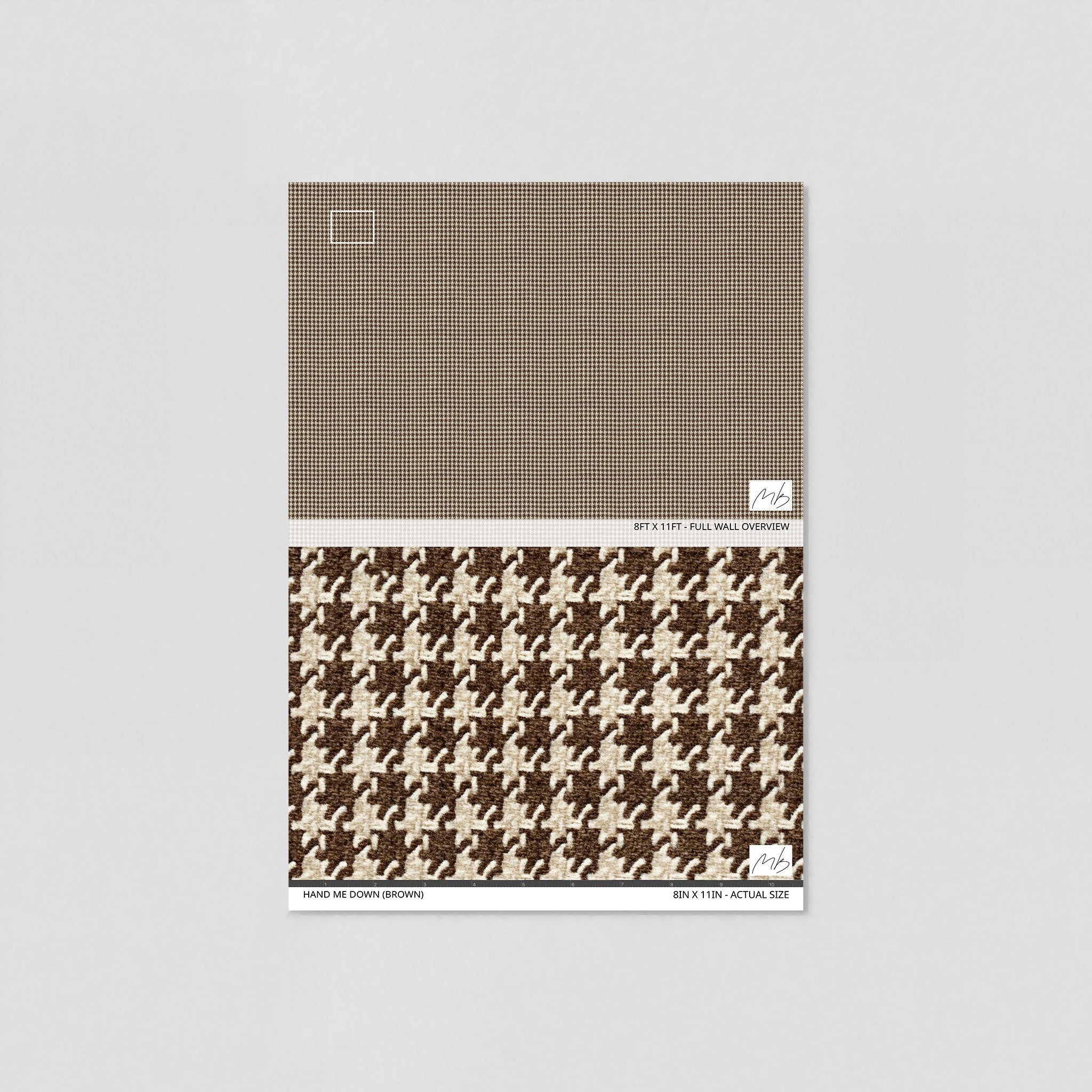 Hand Me Down (Brown) Wallpaper - 10 FT H X 66.5 FT W LUXE WALL BLUSH