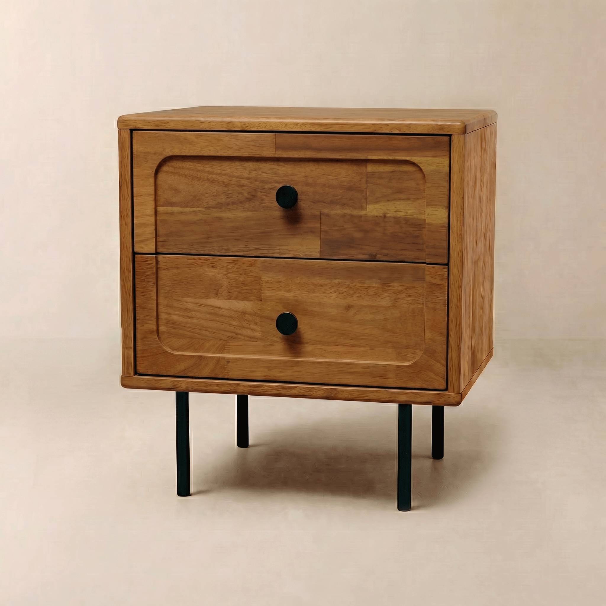 Savana Solid Wood 2-Drawer Nightstand Megsu