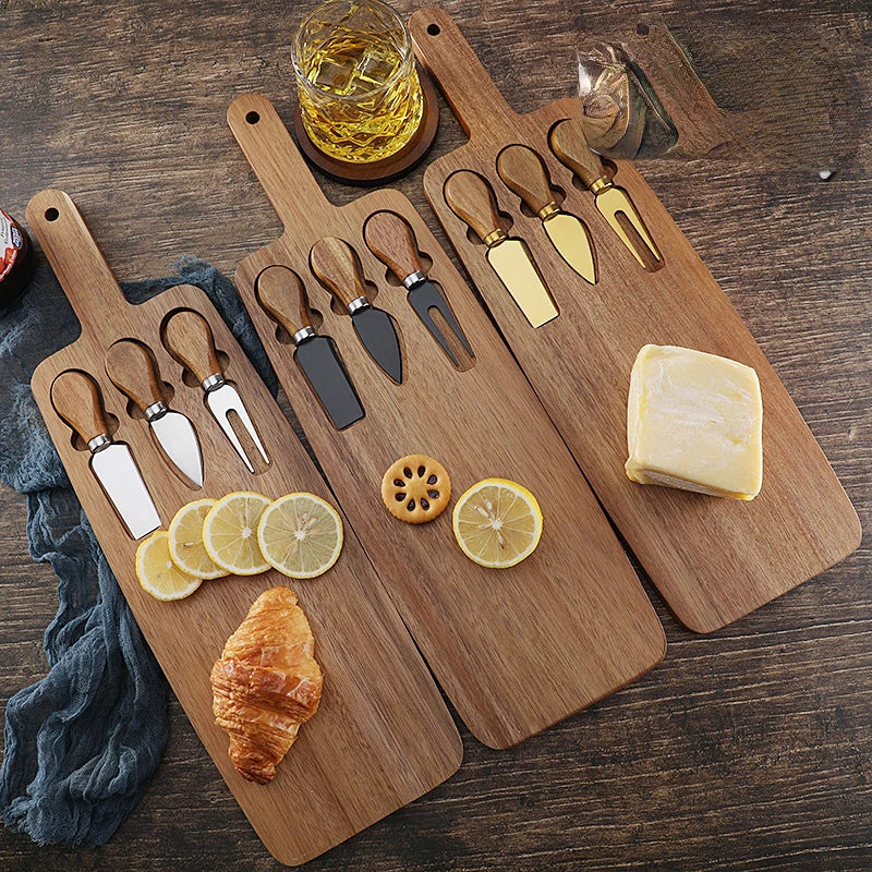 Stella Acacia Cheese Board and Knife Set : MODISH HOME LAB :