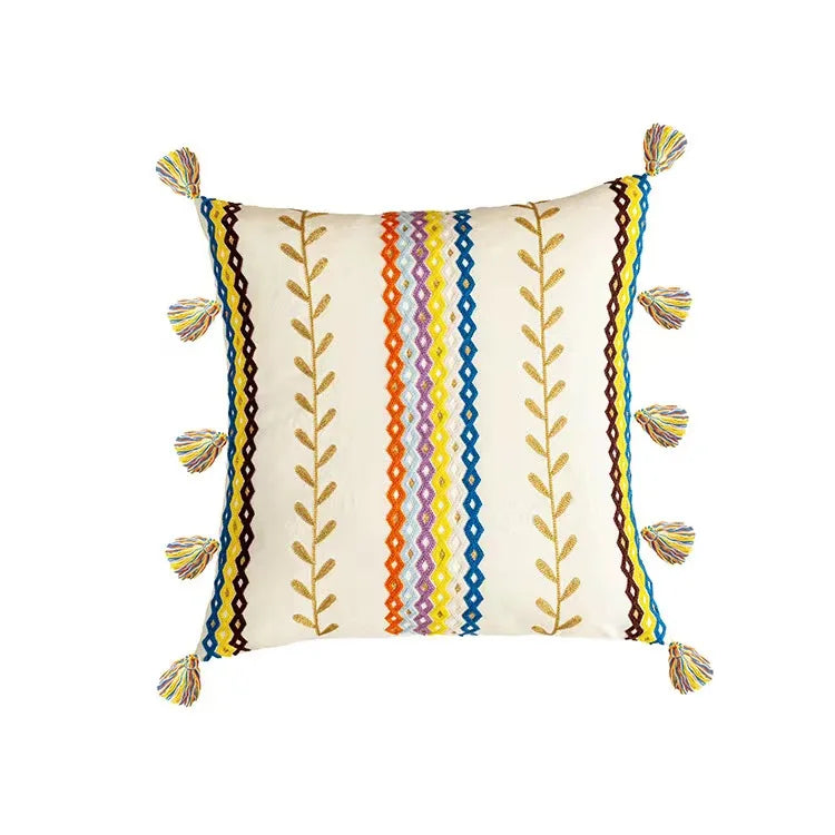 DecorBites™ Geometric Tufted Tassel Cushion Cover 30x50cm