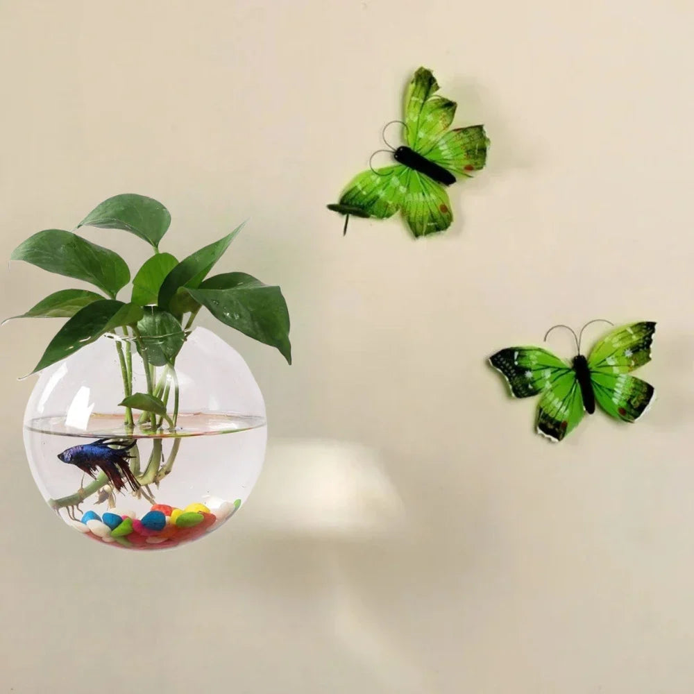 Spherical Glass Wall Hanging Vase DECORBITES