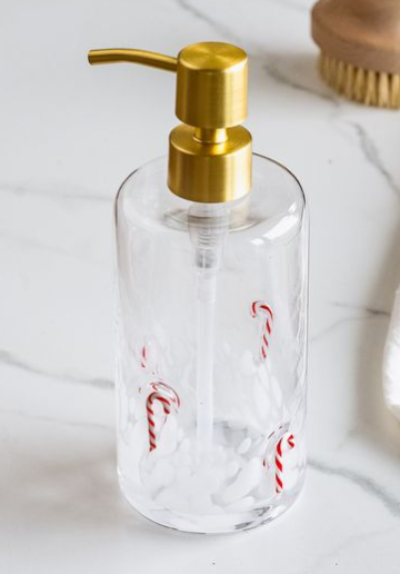 Festive Glass Soap Pump, 2 Style Options Thenestedfig