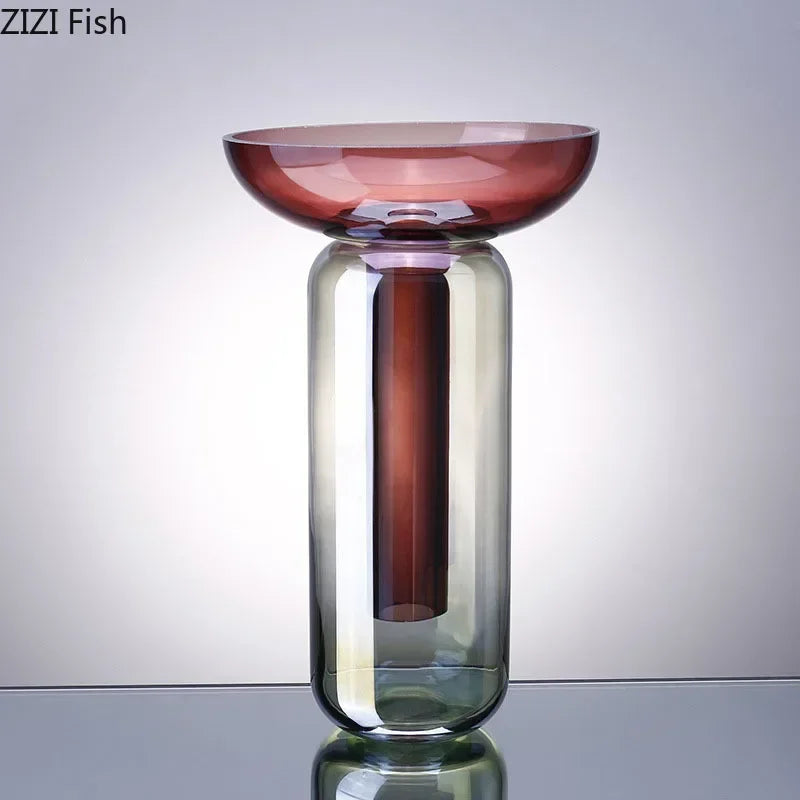 Gradient Detachable Glass Flower Vase DECORBITES