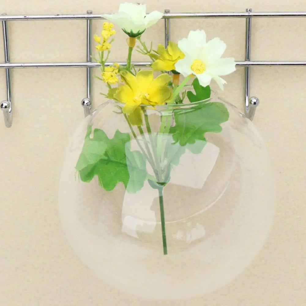 Round Glass Wall Hanging Planter DECORBITES