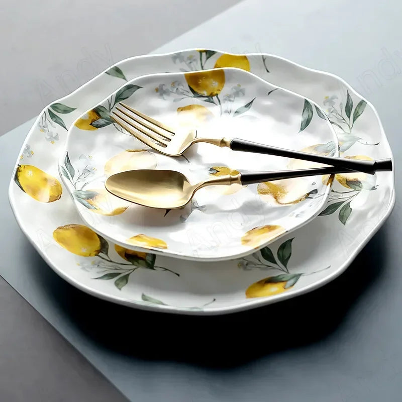 Italian Limoncella Ceramic Plate : MODISH HOME LAB :