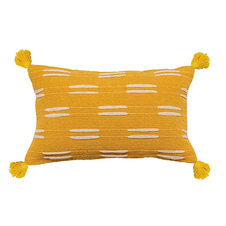 DecorBites™ Geometric Tufted Tassel Cushion Cover 30x50cm
