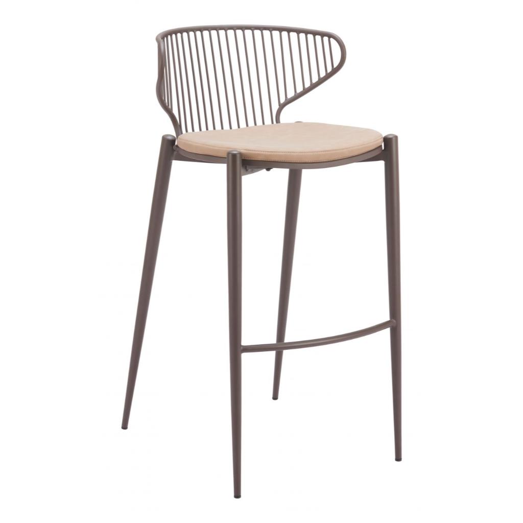 Silues Faux Leather Barstool 2PC LOOMLAN