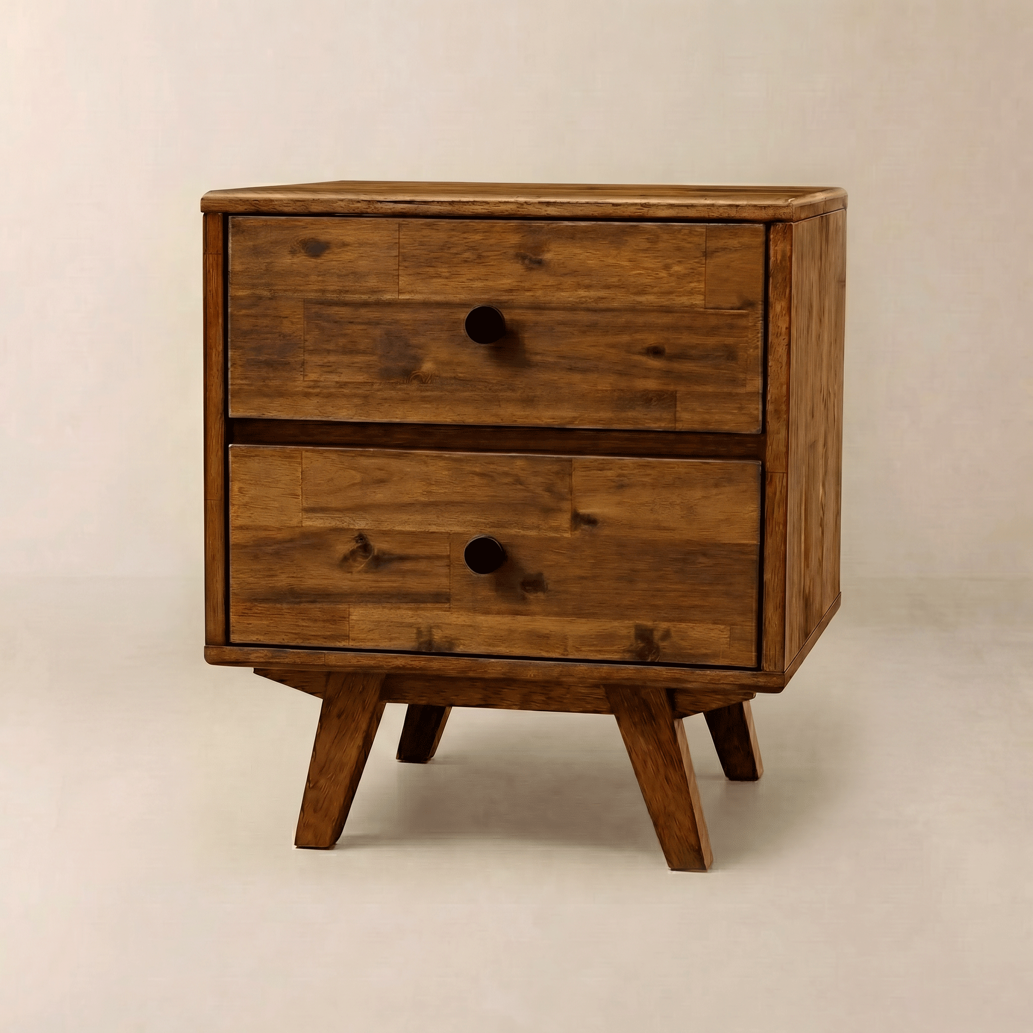 Silvia Solid Wood Nightstand Megsu