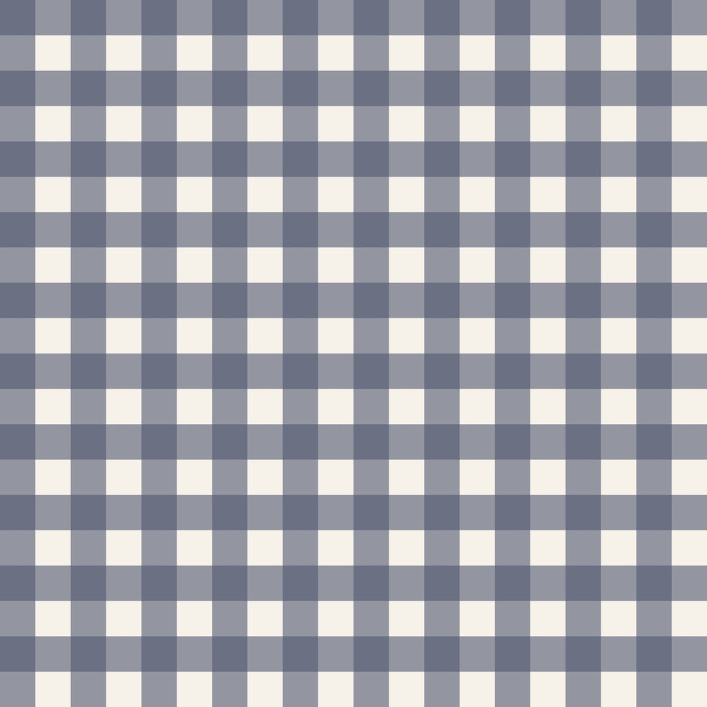 Simply Gingham Small (Navy) Wallpaper WALL BLUSH