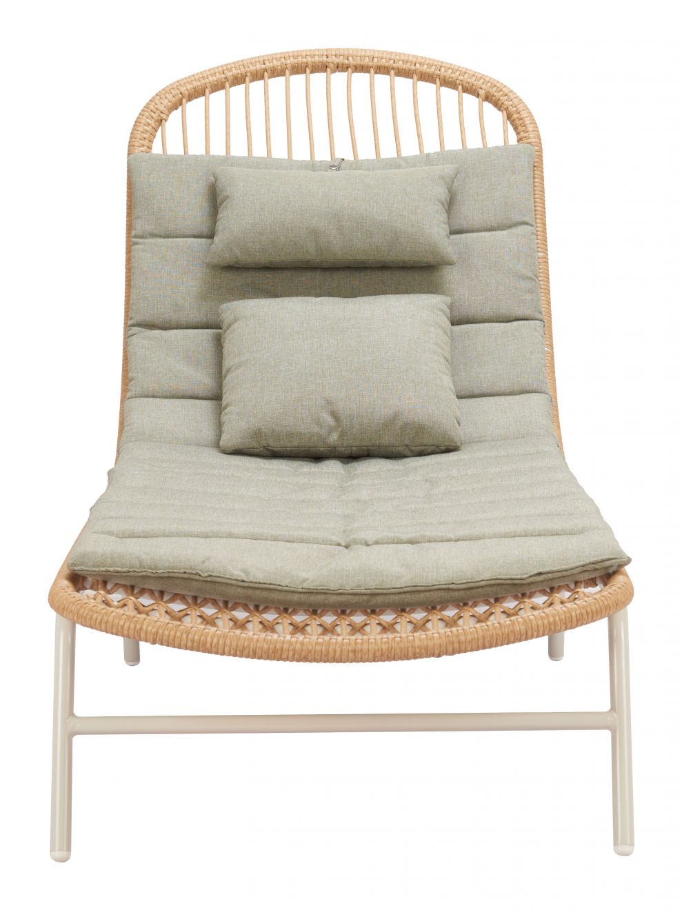 Skim Olefin Fabric Outdoor Chaise Lounge LOOMLAN