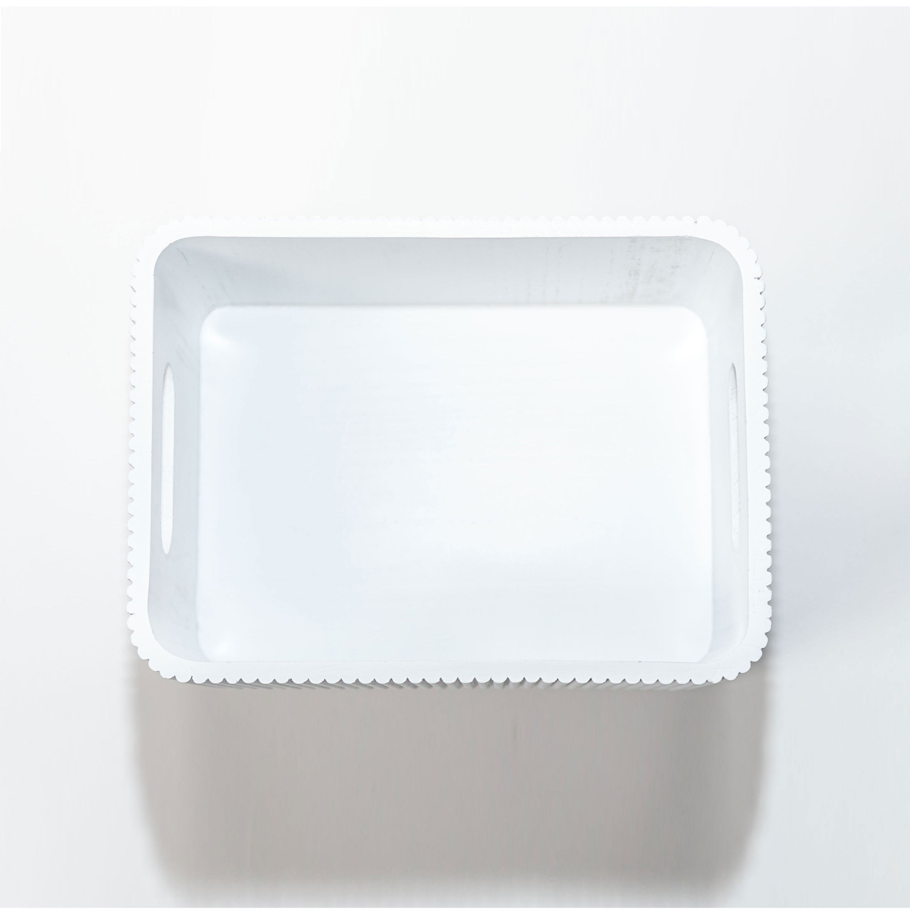 Wooden Ribbed Bins – White Horderly