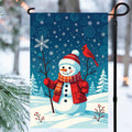 Swirly Snowman Garden Flag Cotton and Crate