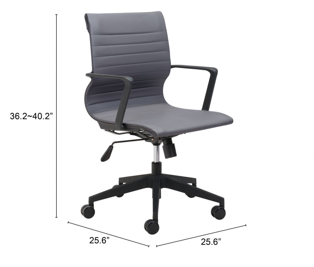 Stacy Faux Leather Office Chair LOOMLAN