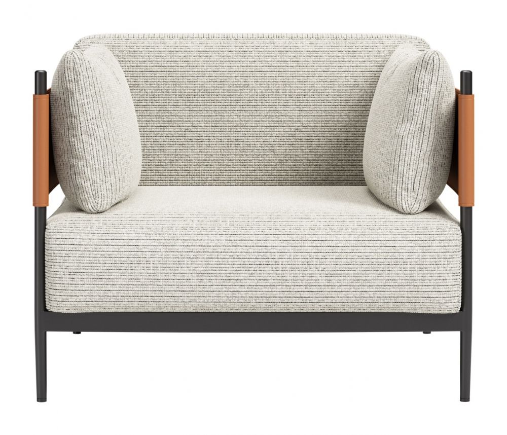 Stirbe Faux Leather Armchair LOOMLAN