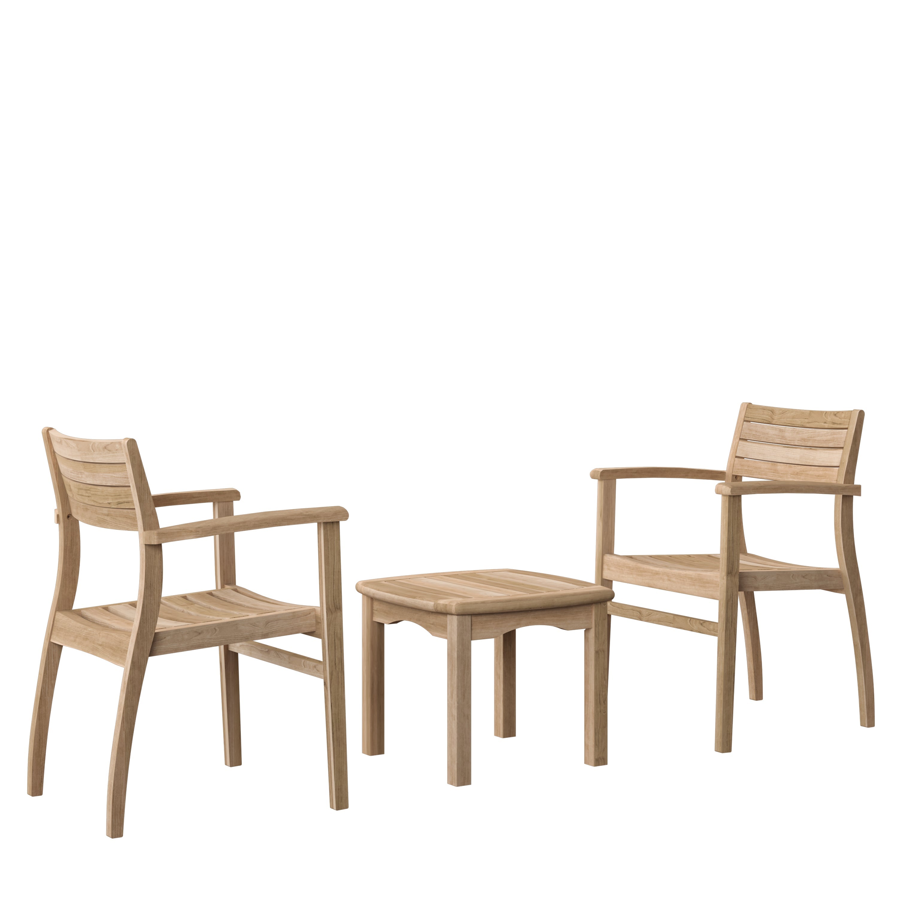 Intan Teak Side Table & 2 Ninia Chairs LifestyleGarden US