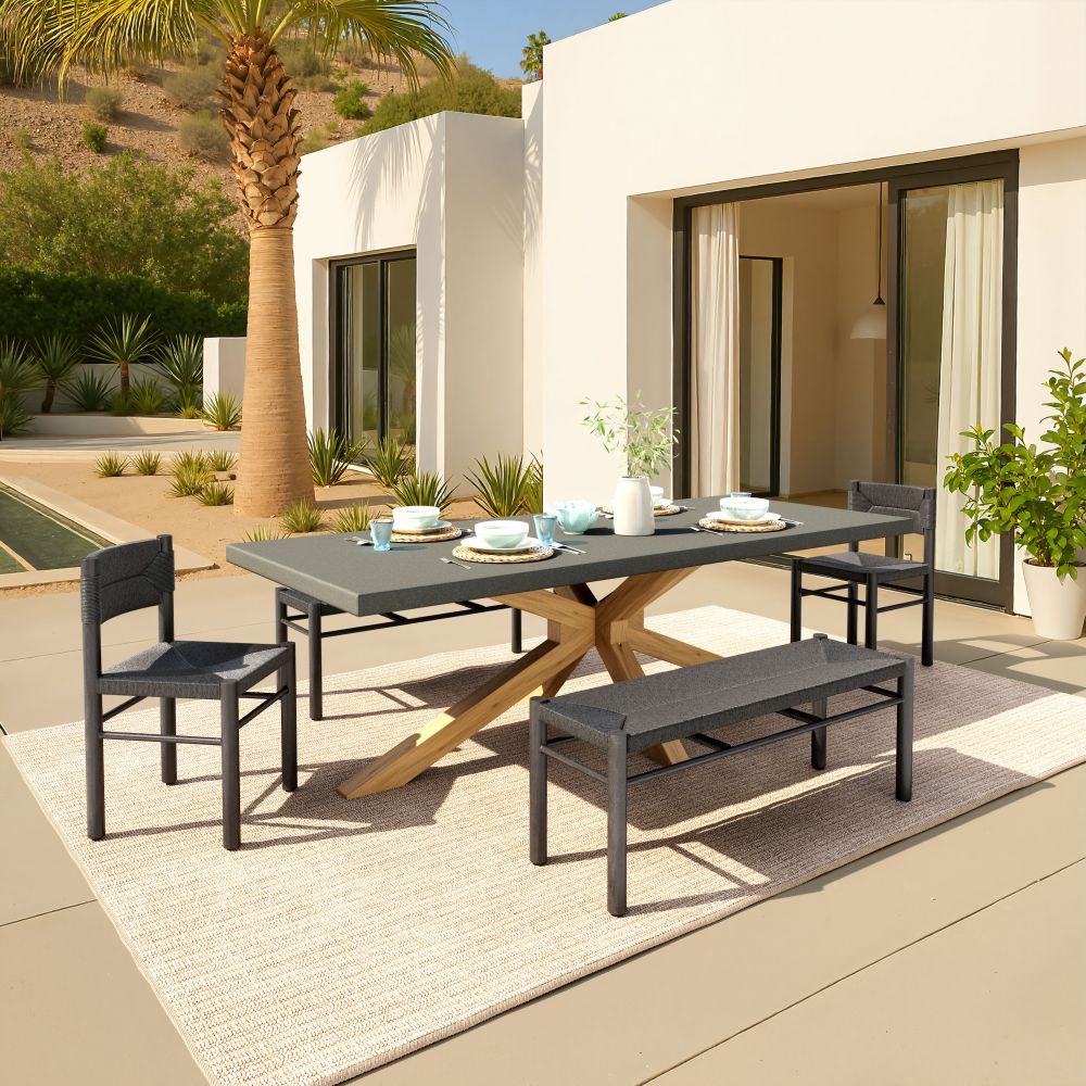 Suan Grey Rectangular Dining Table