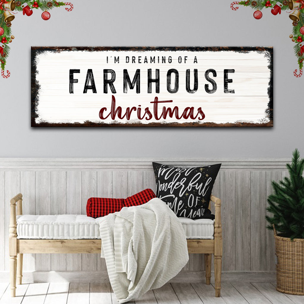 Farmhouse Christmas Sign Tailored Canvases