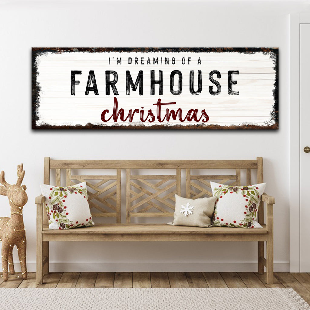 Farmhouse Christmas Sign Tailored Canvases