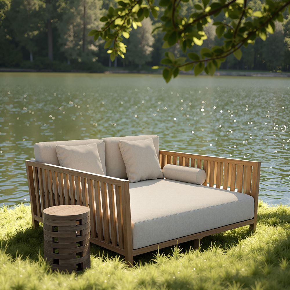 Teras Olefin Fabric Outdoor Daybed LOOMLAN